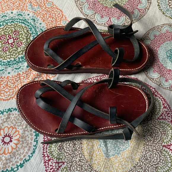 Paul Taylor Asheville NC Men’s Handmade Bespoke Roman Gladiator Sandals 10.5 main image 10